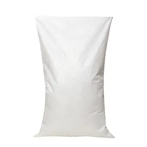 निर्माता polypropylene 25kg 50kg सफेद अनाज मकई बोरियों पीपी बैग बुना