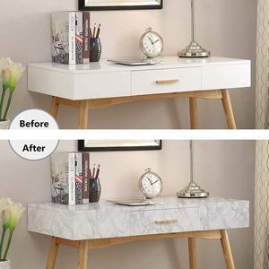 Autocollant mural en PVC imitation marbre blanc à faible MOQ, papier peint auto-adhésif 3D pour la rénovation de la décoration intérieure, idéal pour la cuisine et le salon - Product Image 4