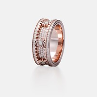 Bague plaquée or haut de gamme en moissanite couleur D, résistante au ternissement, longue durée, éclat éblouissant, design engrenage rotatif, tendance