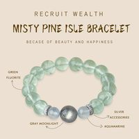 Bracelet artisanal en argent et perles plaqué or, orné de cristaux naturels de guérison, par Hanxier Han Qian'er – Mode originale et unique