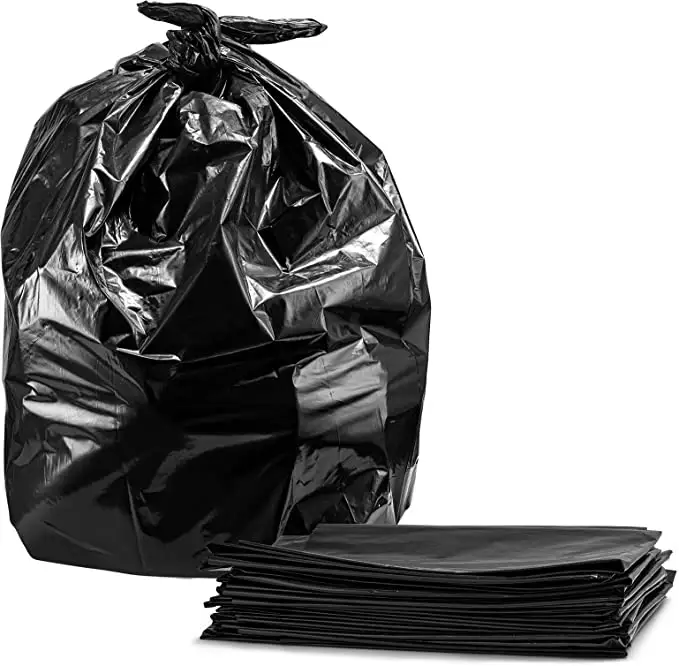 55-60 Gallon Contractor Trash Bags, 3.0 Mil, Large Black Heavy Duty Garbage Bags