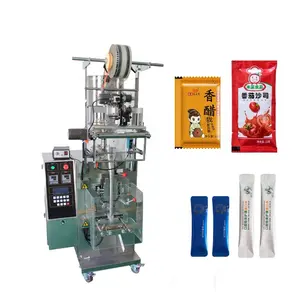 Fully Automatic Filling Pouch Small Sachet Food Paste Form Fill Seal Wrapping Flow Packaging Packing Filling Sealing Machine