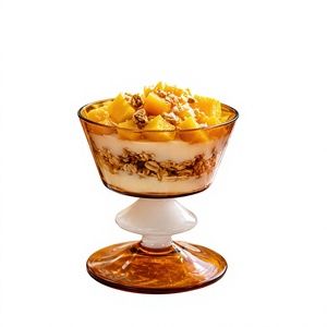Gobelet à dessert en verre artisanal de 210 ml, sans plomb, pour crème glacée, mousse, pudding, réutilisable, en vrac - Product Image 2