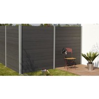 Fabricant de clôtures de jardin en WPC écologique avec cadre en aluminium de 6 pieds, personnalisées ODM OEM de haute qualité