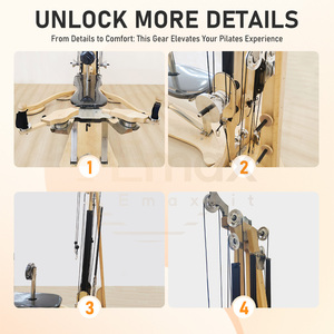 Équipement de Pilates Reformer en érable, édition limitée, conçu par <span class=keywords><strong>Ochi</strong></span> pour les salles de sport et les studios professionnels - Product Image 4