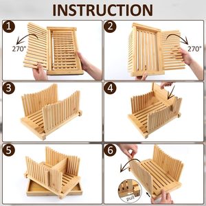 เครื่องตัดขนมปังไม้ไผ่ SK ขนาด 33.1x18.5x14.5 ซม. พับได้ พร้อมถาดรองเศษขนมปัง สำหรับใช้ในครัว - Product Image 2