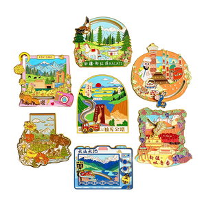 Hete Aanbieding Metalen Koelkastmagneet 2D 3D Schattige Cartoon Emaille Magneet Koelkast Toeristische Stad Souvenir Gepersonaliseerde Koelkastmagneet - Product Image 1