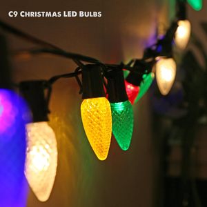 120V 1W 110V 0.8W ngoài trời E17 LED giáng sinh Bóng đèn <span class=keywords><strong>C9</strong></span> kỳ nghỉ ánh sáng LED bóng đèn <span class=keywords><strong>C9</strong></span> E17 cơ sở mặt SMD LED giáng sinh ánh sáng bóng đèn - Product Image 2