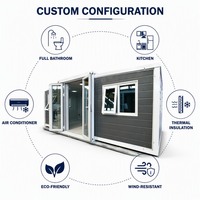 Maison conteneur pliable et extensible 20 pieds 40 pieds, maison préfabriquée modulaire certifiée CE, fabricant direct d'usine OEM ODM AU US EU