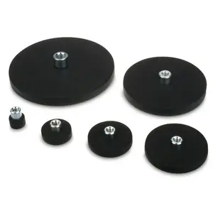 Benutzer definierte Größe Form Super Strong Black Flat Screw Magnete Neodym Magnetic Rubber Coated Montage magnete