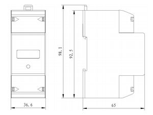 Reallin D1020-GF 100A doğrudan yük orta enerji ölçer 1P2W çift yönlü sıfırlanabilir Din ray elektrik sayacı sınıf B - Product Image 5