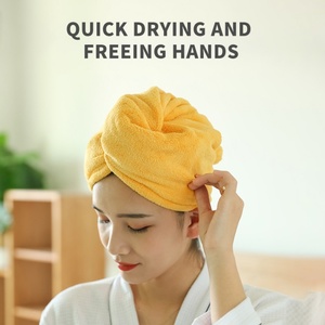 Siêu Thấm Biểu Tượng Tùy Chỉnh Phụ Nữ Nhanh Chóng Khô Bọc Tóc Khô Turban Cap Sợi Nhỏ Tóc Khăn - Product Image 4