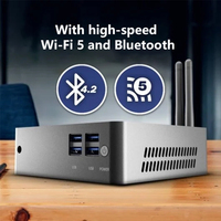 Mini ordenador sin ventilador escritorio 3805u I3 i5 nuc con doble RS232 doble Lan mini ordenador Industrial