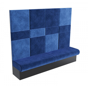 Meubles de banquette en velours vert moderne avec dossier haut pour les espaces commerciaux, les hôtels, les cafés et les restaurants - Product Image 2