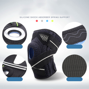 Rodillera Profesional con Amortiguador de Silicona y Soporte de Resorte, Rodillera de Compresión Ajustable para Deportes y Correr - Product Image 4