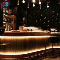 Comptoir de bar LED personnalisé, super luxueux, moderne, vitrine de bar pour discothèque, magasin de vin, pub