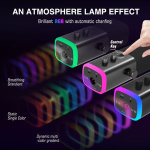 Micrófono de Escritorio Fifine AM8 XLR, Micrófono Dinámico para Grabación de Podcasts, Luces RGB Multicolores Ajustables, Micrófono para Juegos - Product Image 4