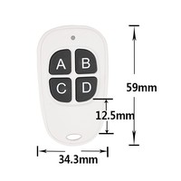Control Remoto Universal Portátil para Puerta de Garaje RF315mhz y RF433mhz con Mango Táctil LED de 4 Botones, Modelo FY