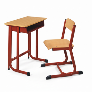 Modern University Classroom Single <b>Study</b> Student Fixed Desk <b>Chair</b> Metal+Plywood Construction Commercial Aoyasi PT-106Q PT-106Q P - Product Image 1