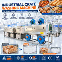 Laveur de plateaux pour rouleaux de printemps et boulettes de viande en acier inoxydable 304 pour le lavage des résidus de pâte, de panure et de jus de viande pour ligne de production