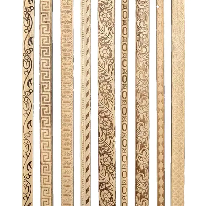 2023 Luxury Wood Mouldings for Door Frame Wall for Interior Decorations Ceiling Wooden mouldings