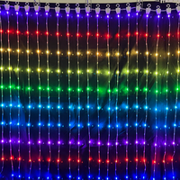 Luces de Cortina Inteligentes RGB de Alta Calidad con Control por Aplicación, Luces de Navidad Programables, Luces de Hadas LED