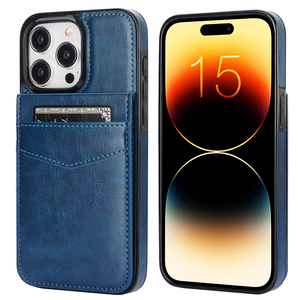 Étui en cuir pour téléphone portable pour iPhone15 14 13 12 <span class=keywords><strong>11</strong></span> Étui en cuir pour béquille fentes pour cartes Flip <span class=keywords><strong>Folio</strong></span> pour <span class=keywords><strong>iPhone</strong></span> 14 - Product Image 2