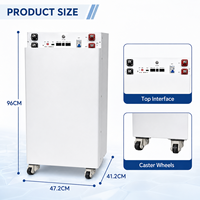 EU-Lagerbestand Vertikaler 51,2V 280Ah 314Ah Lithium-Ionen-Akku 16kW LiFePO4 Solarstromspeichersystem 15kWh 16kWh JK 200A BMS V19 DDP
