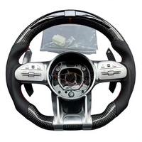 Volant en fibre de carbone noir brillant avec poignées ergonomiques pour Mercedes-Benz AMG GT C63 S63 GLC63 2019-2024 – Amélioration