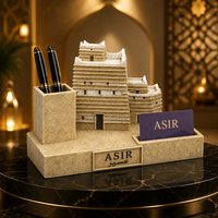 Organisateur de bureau en résine Eid Mubarak, support de stylo personnalisé ASIR, cadeau souvenir pour festival musulman, décoration Ramadan