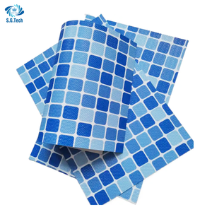 Revêtement de sol en vinyle pour <span class=keywords><strong>piscine</strong></span> Water Crown SGL-01 Ocean Blue PVC renforcé, anti-UV, antidérapant, imperméable et durable. - Product Image 5
