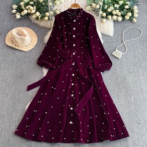 velvet winter wedding guest dresses Jolie Moi Navy Round Neck Navy Blue Pink Floral 3/4 Sleeve Dress – Pretty  Kitty Fashion