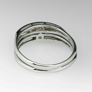 Set di Anelli Creativi a Doppia Fascia con Zirconi per Donne, Elegante Gioiello di Moda per Fidanzamento - Product Image 6