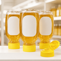Bouchon à clapet en plastique de qualité alimentaire anti-déversement pour bouteille de sauce inversée, bouteille de confiture, avec valve en silicone – Vente en gros