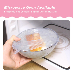 Factory OEM&ODM 6 /12pcs Reusable Silicone Stretch Lids <b>Kitchen</b> Food Storage <b>Wraps</b> Storage Lids Cover - Product Image 5