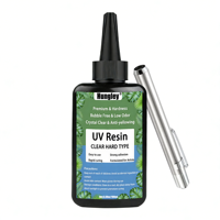 Kit de résine UV avec lumière, résine UV avec lampe torche pour la soudure de bijoux, colle UV adhésive pour la réparation du plastique, verre, artisanat lumineux, décoration