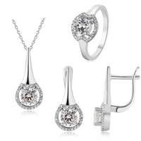 Bijoux en gros Maroc 925 Argent Sterling Ensemble de bijoux de mariée tendance