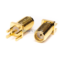 Terminador SMA Hembra de 50 Ohmios, Conector SMA Recto, Conector RF de Montaje en Borde para PCB