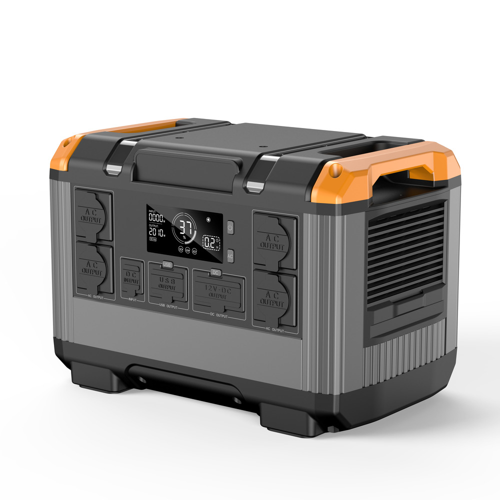 China 2400W Portable Power Generator Backup Battery with Solar Charging for Camping Outdoor Travel Home Emergency Power Station