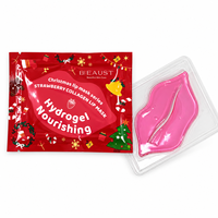 Coffret Cadeau Masque Lèvres de Noël : Masque Nourrissant Hydrogel au Collagène et à l'Avocat, Masque Hydratant et Réparateur Nuit Coréen