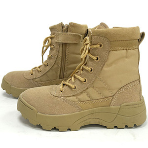 รองเท้าบูทเด็ก DF22 สีดำ ลายพรางทะเลทราย สำหรับฝึกซ้อมและตั้งแคมป์ - Product Image 4