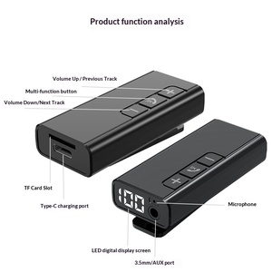 Ricevitore <span class=keywords><strong>MP3</strong></span> per Auto NYT con Trasmettitore FM 5.3, Adattatore Amplificatore Altoparlante, Chiamate in Vivavoce GR13 ABS - Product Image 2