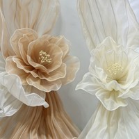 Bunga Peony Organza Raksasa Buatan untuk Dekorasi Latar Panggung Pernikahan, Acara, Pesta, dan Pajangan Jendela Grosir