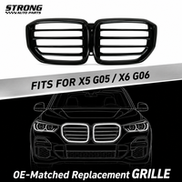 Calandre avant LED à lamelles horizontales innovante pour BMW G05 G06 2020+ Finition Noir Miroir Remplacement B2B