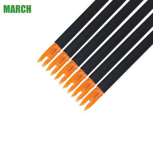 Flechas de carbono para tiro con arco en pulgadas, columna vertebral 400 con pluma amarilla <span class=keywords><strong>naranja</strong></span>, flechas de perno de ballesta para caza - Product Image 6