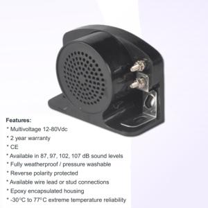 Alarma de Retroceso con Zumbador de Advertencia de 12-80V para Camiones de Bomberos y Ambulancias - Product Image 2