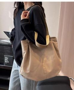 PLAYMAX Summer Fashion Custom Eco-Friendly Superior Quality Large Capacity Casual Minimalist Versatile Canvas <b>Tote</b> <b>Bags</b> Zipper - Product Image 4