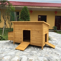 Poulailler portable en bois SDC007 avec motif classique, en fer, emballage en boîte, facile à nettoyer
