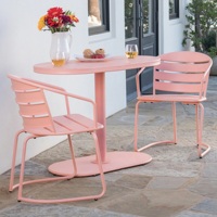 Ensemble de table et chaises en métal lourd pour l'extérieur, mobilier de balcon d'hôtel