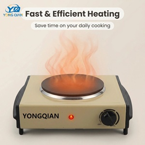 Appareil électronique personnalisé 1000w Plaques chauffantes électriques simples Cuisinière portable avec poignée témoin lumineux - Product Image 1